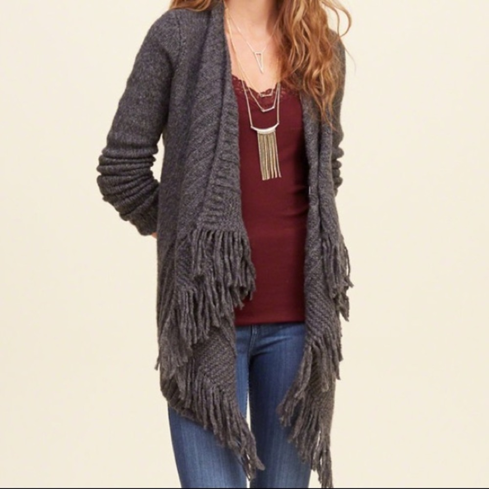 HOLLISTER Fringe Cardigan